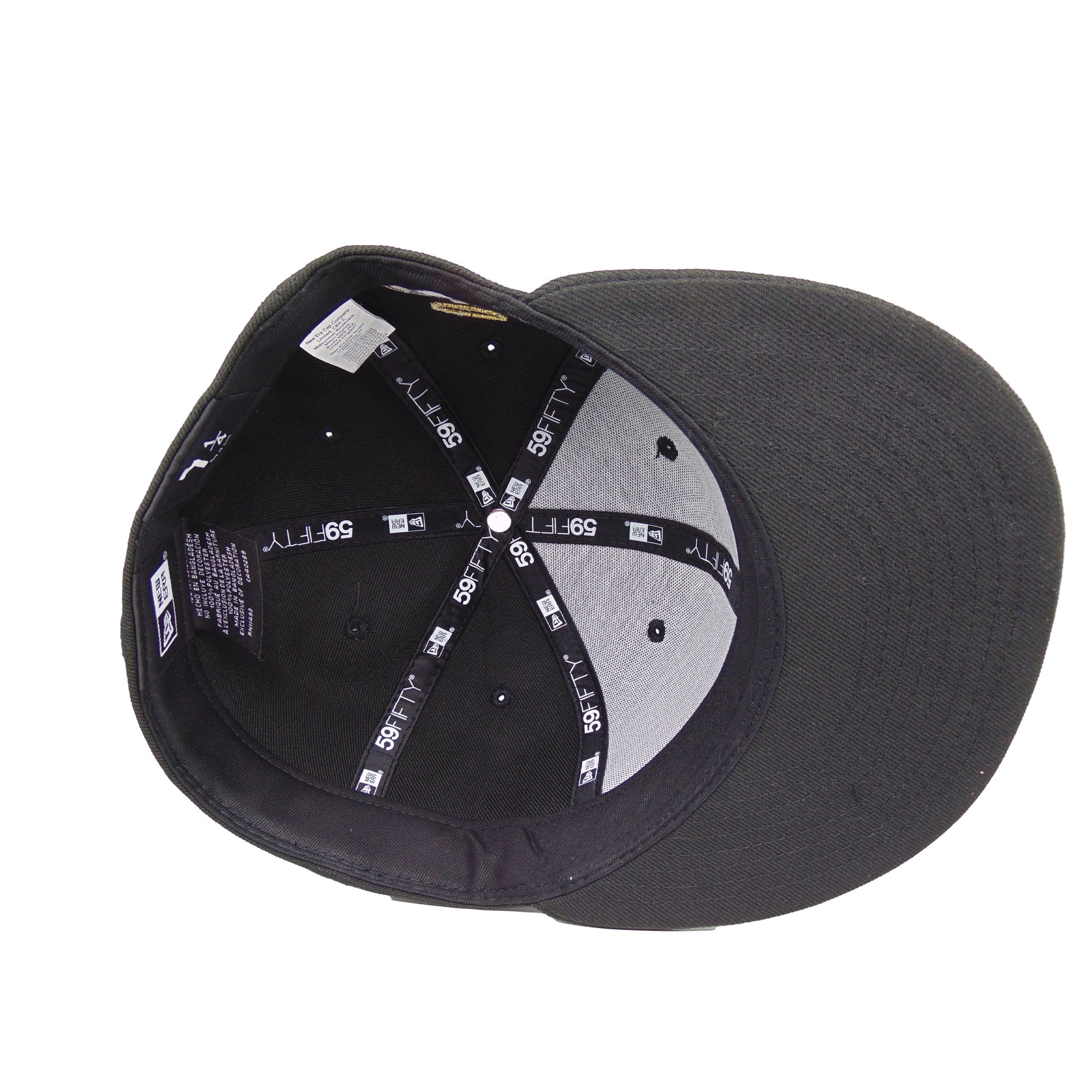 JustFitteds Crossed Bats Logo New Era 59FIFTY Cap Blackout Sheep black Additional View