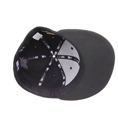 JustFitteds Crossed Bats Logo New Era 59FIFTY Cap Blackout Sheep black Additional View