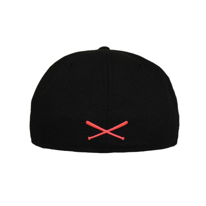 JustFitteds Crossed Bats 59FIFTY New Era Cap Black