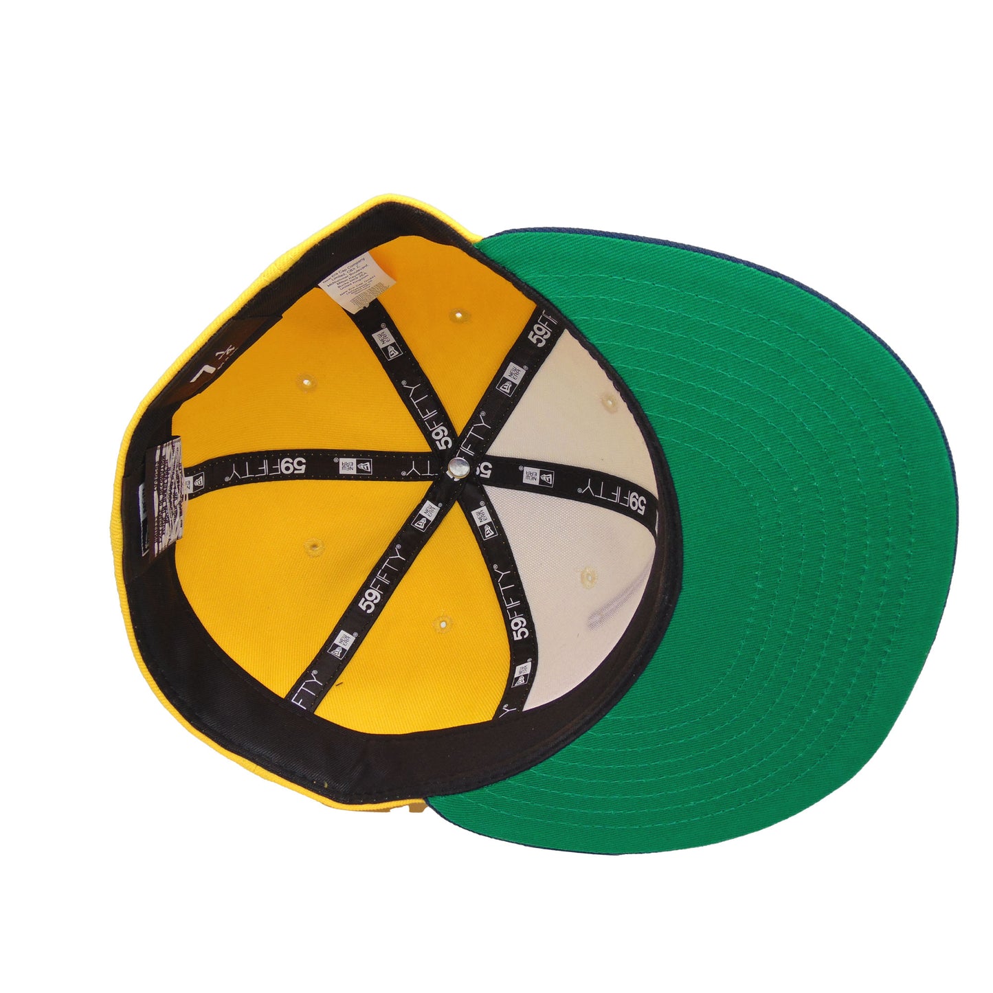 JustFitteds Crossed Bats Logo New Era 59FIFTY Cap YCN yellow
navy
chrome Undervisor View