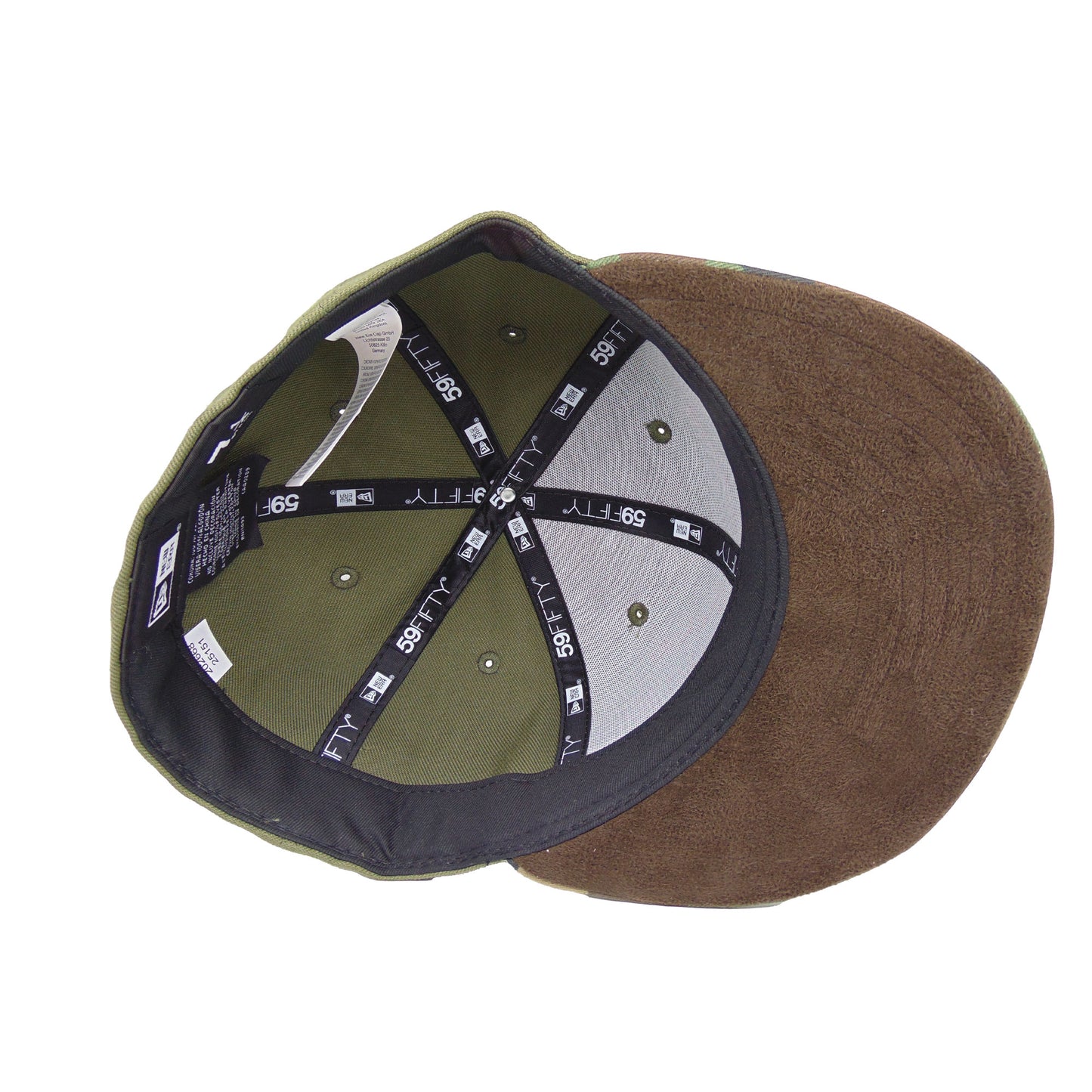 JustFitteds Crossed Bats Logo New Era 59FIFTY Cap Olive WDL