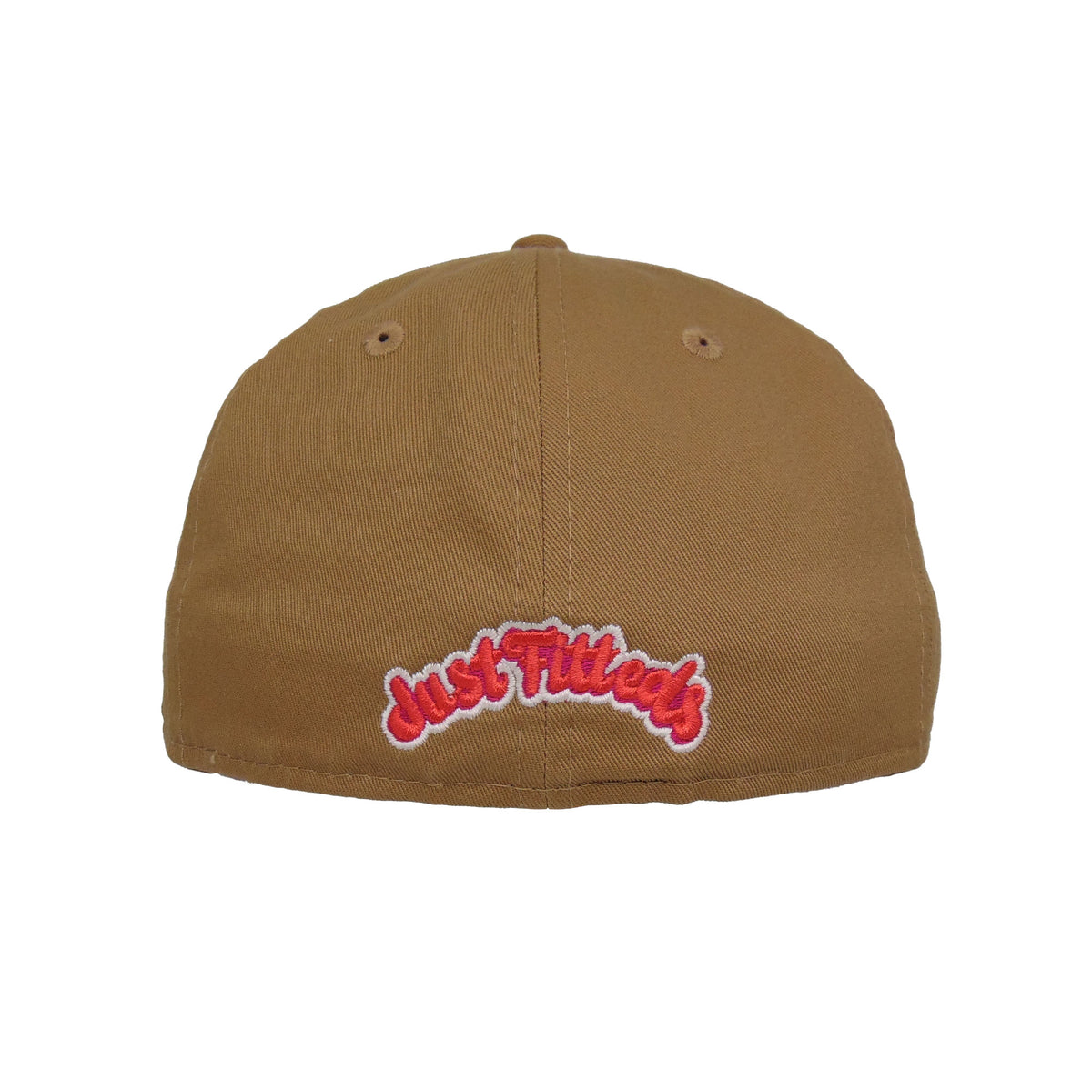 JustFitteds Crossed Bats Logo New Era 59FIFTY Cap Khaki Pink khaki
hotpink Back View
