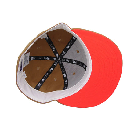 JustFitteds Crossed Bats Logo New Era 59FIFTY Cap Khaki Pink khaki
hotpink Undervisor View