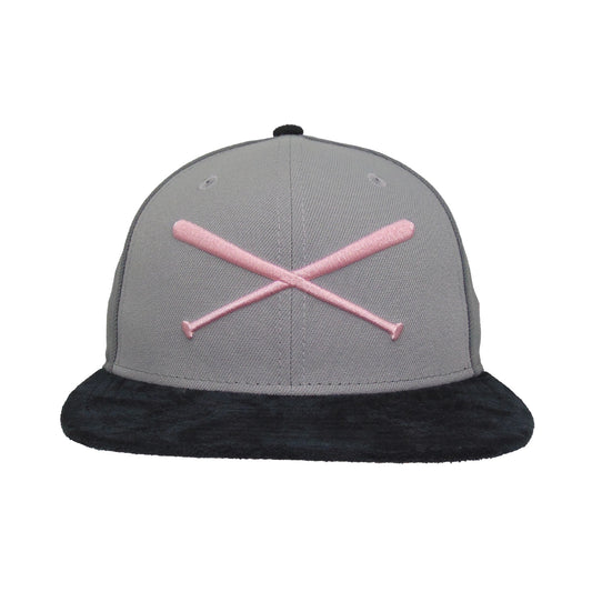 JustFitteds Crossed Bats Logo New Era 59FIFTY Cap AM95 Pink