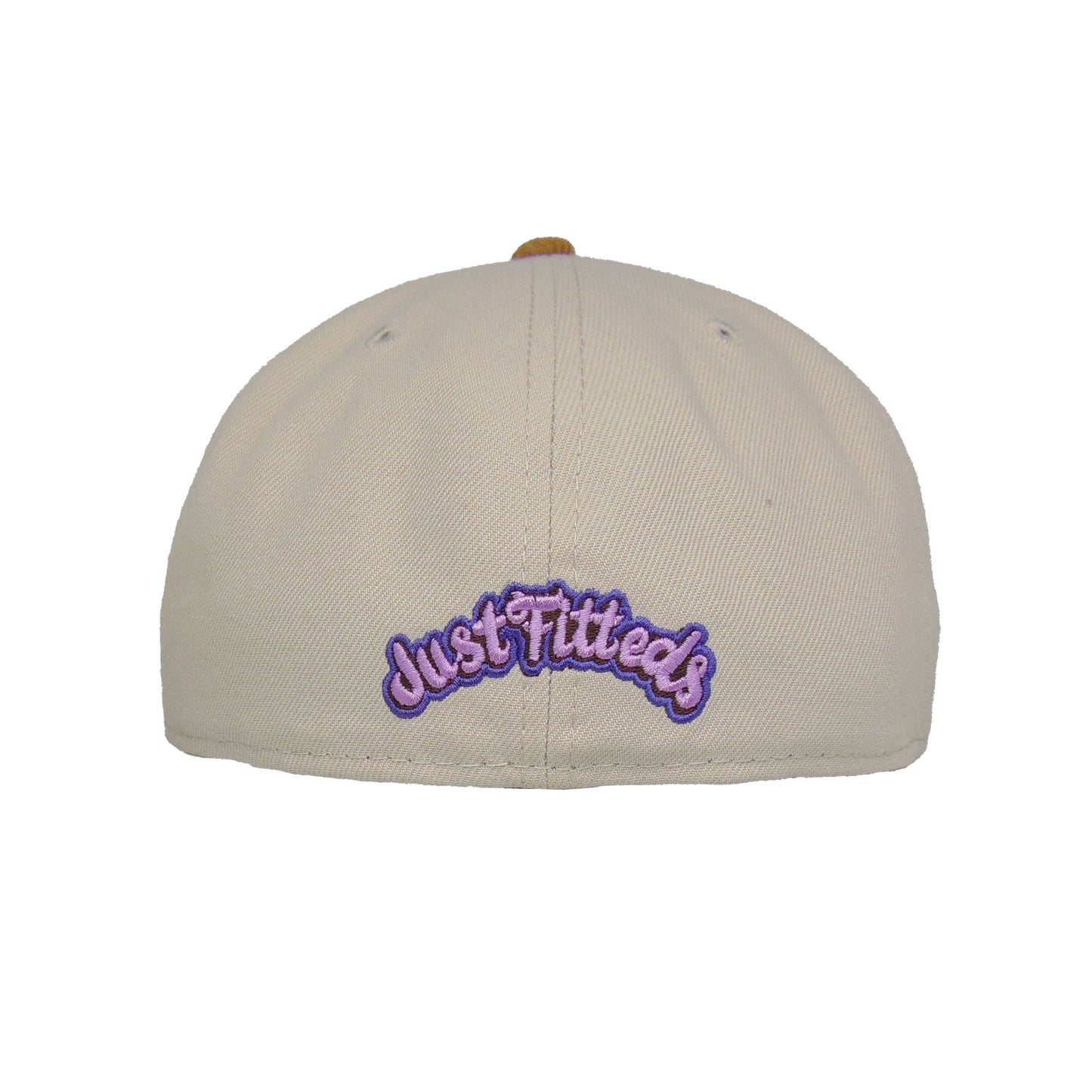JustFitteds Crossed Bats Logo New Era 59FIFTY Cap Stone Wheat