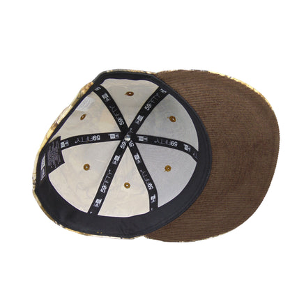 JustFitteds Crossed Bats Logo New Era 59FIFTY Cap Realtree Edge Realtree Edge Camo Undervisor View