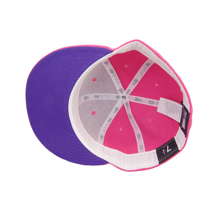 JustFitteds Crossed Bats Logo New Era 59FIFTY Cap Beetroot Purple