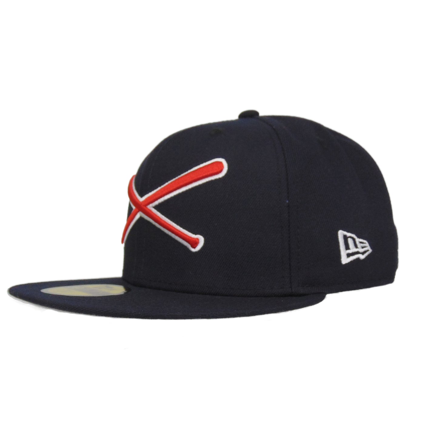 JustFitteds Crossed Bats Logo New Era 59FIFTY Cap Navy Red White