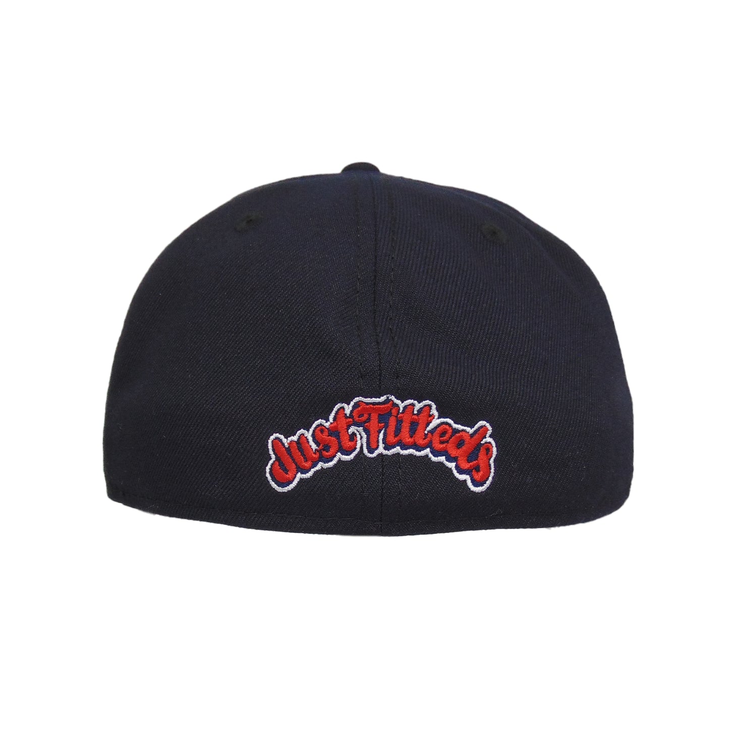 JustFitteds Crossed Bats Logo New Era 59FIFTY Cap Navy Red White
