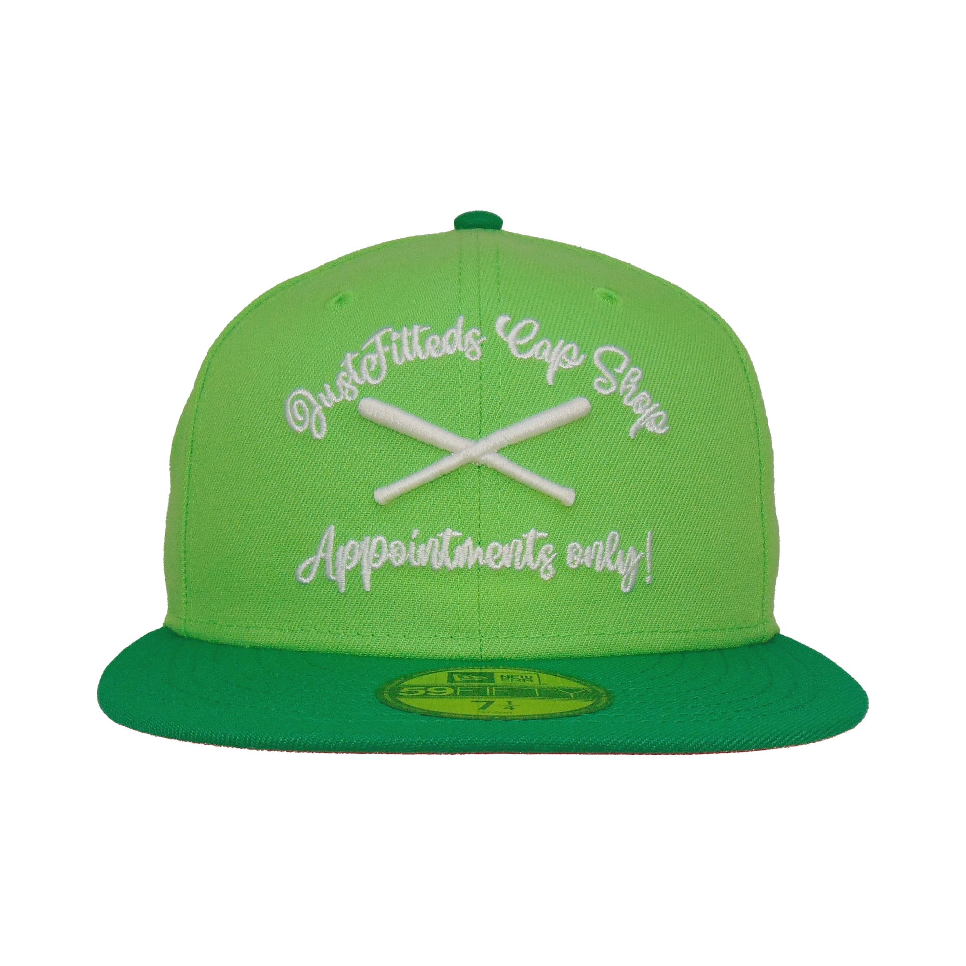 JustFitteds Appointments only New Era 59FIFTY Melon green
hotpink Front View