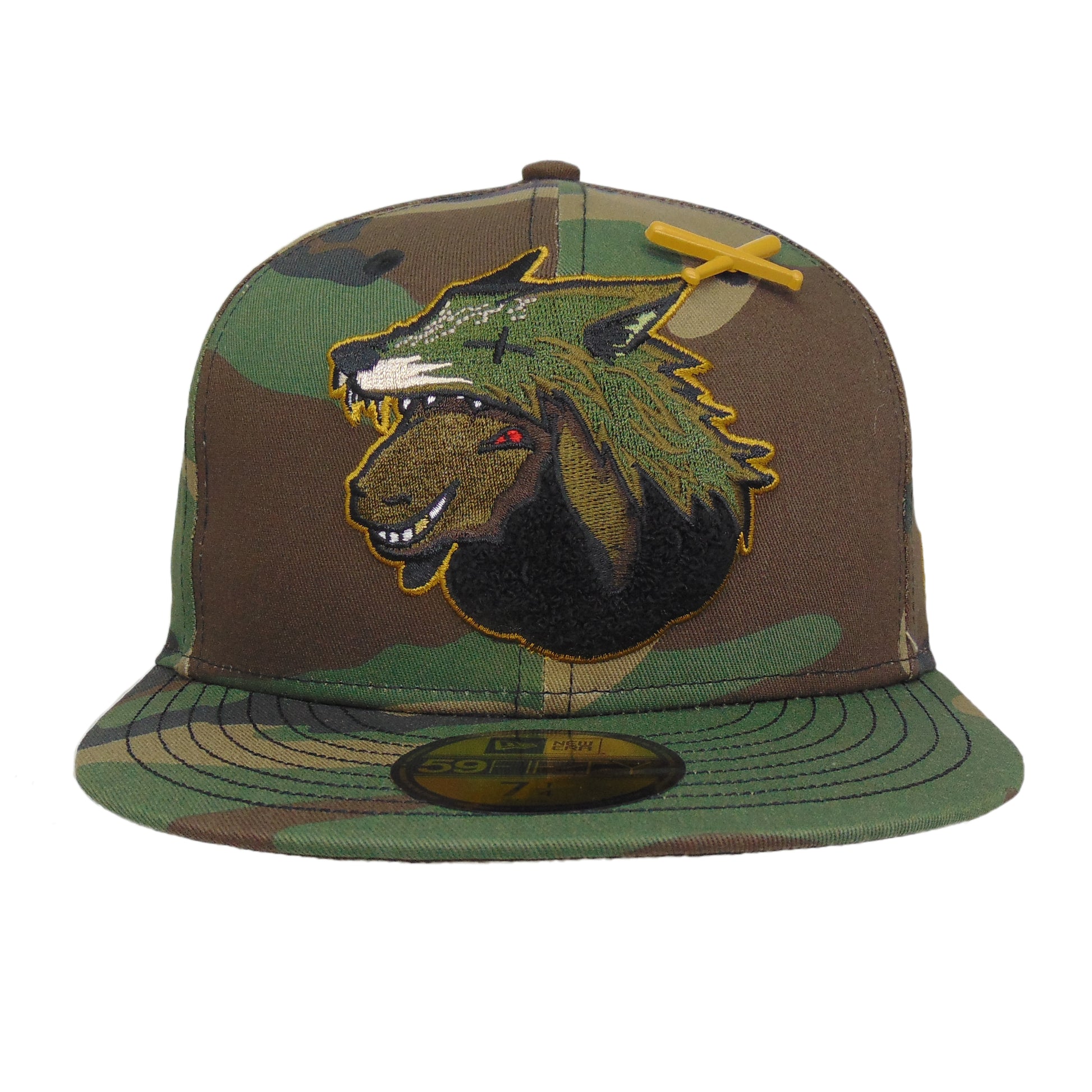 JustFitteds False Flag Black Sheep 59FIFTY Cap Woodland Camo
