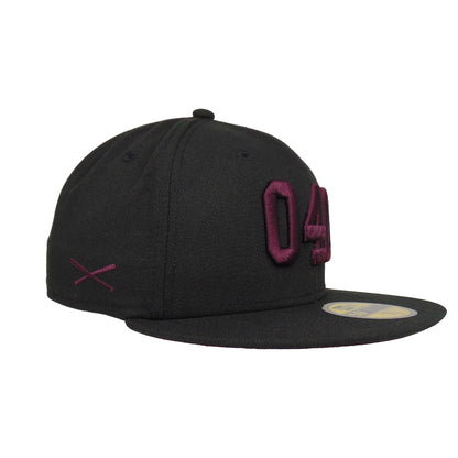JustFitteds 040 New Era 59FIFTY Cap Black MRN black Side View