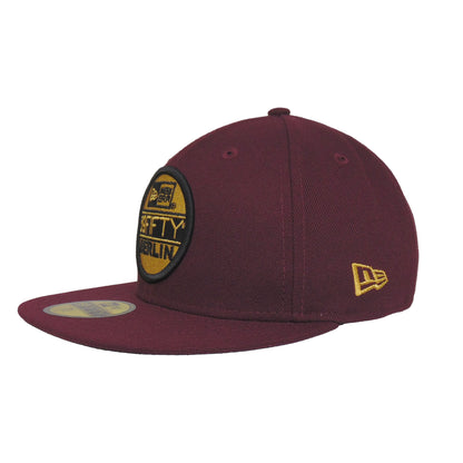 JustFitteds Berlin Sticker 59FIFTY New Era Cap MRN black Side View