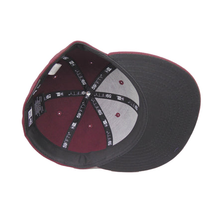 JustFitteds Berlin Sticker 59FIFTY New Era Cap MRN black Undervisor View