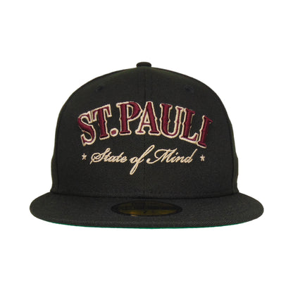 St. Pauli JF Exclusive New Era 59FIFTY Cap Black MRN black Front View
