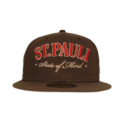 St. Pauli JF Exclusive New Era 59FIFTY Cap Walnut Brown brown
red Front View