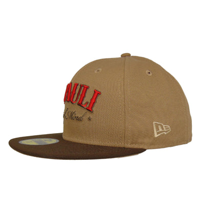 St. Pauli JF Exclusive New Era 59FIFTY Cap Camel khaki
brown Side View