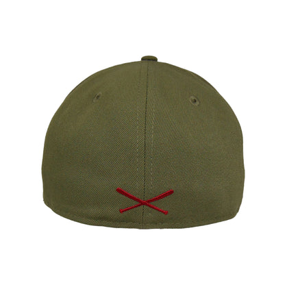 St. Pauli JF Exclusive New Era 59FIFTY Cap New Olive olive
red Back View