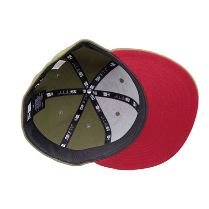 St. Pauli JF Exclusive New Era 59FIFTY Cap New Olive olive
red Undervisor View