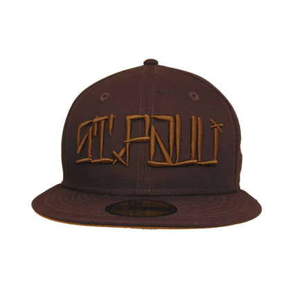 St. Pauli JF Exclusive 59FIFTY New Era Cap Cali Burnt Wood dark brown
peanut Front View