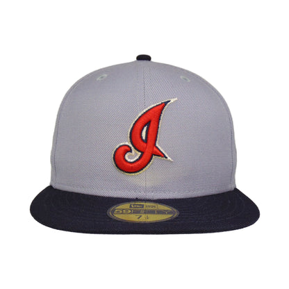 Cleveland Indians New Era 59Fifty Cap Grey Wool 2002 grey
navy Front View