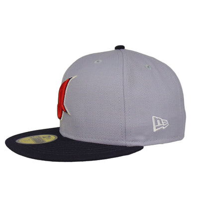 Cleveland Indians New Era 59Fifty Cap Grey Wool 2002 grey
navy Side View