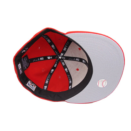 Cincinnati Reds New Era 59FIFTY Cap Red Wool 1889 red Undervisor View