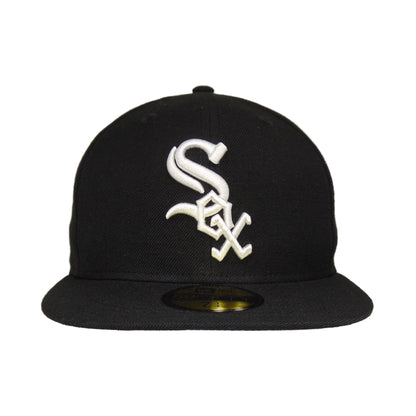 Chicago White Sox New Era 59FIFTY Cap Wool black Front View