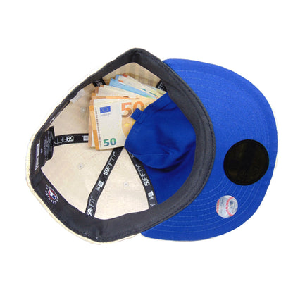 Los Angeles Dodgers Exclusive New Era 59FIFTY Cap Straw wheat Undervisor View