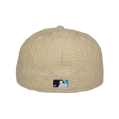 Florida Marlins world exclusive New Era 59FIFTY Cap Straw wheat Back View