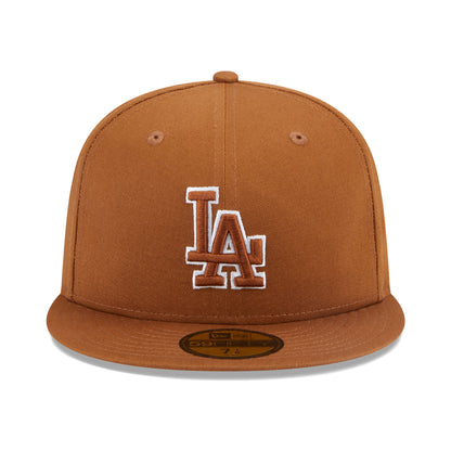 Los Angeles Dodgers New Era 59FIFTY Cap Peanut peanut Front View