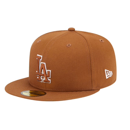 Los Angeles Dodgers New Era 59FIFTY Cap Peanut peanut Side View