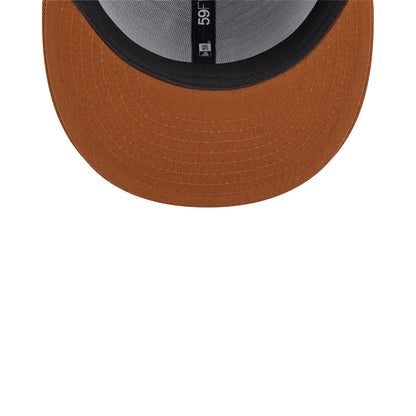 Los Angeles Dodgers New Era 59FIFTY Cap Peanut peanut Undervisor View