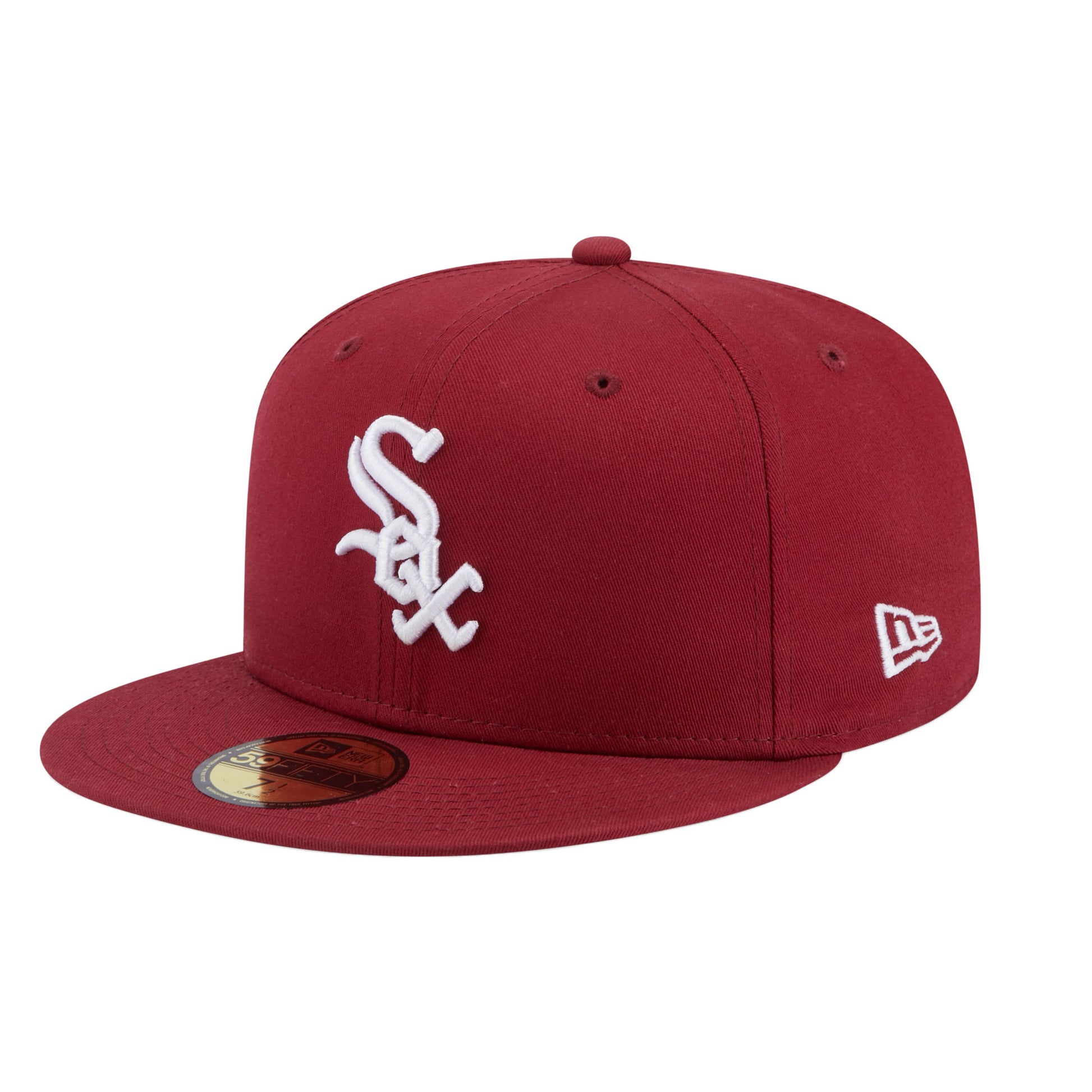 Boston Red Sox New Era White Logo 59FIFTY Fitted Hat - Cardinal