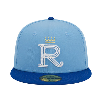 Kansas City Royals New Era 59FIFTY Cap Triple R blue
sky blue Front View
