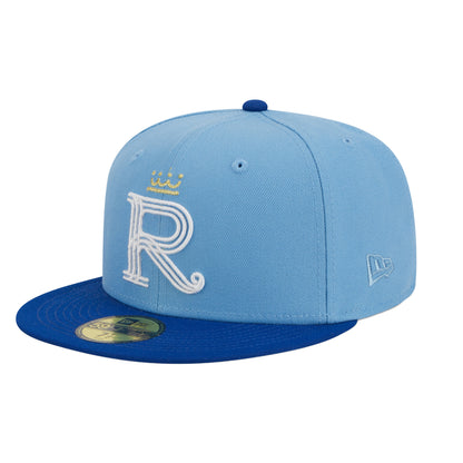 Kansas City Royals New Era 59FIFTY Cap Triple R blue
sky blue Back View