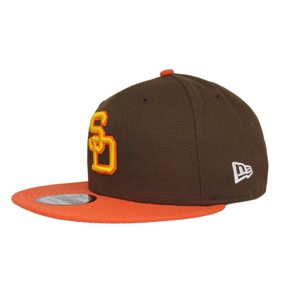 San Diego Padres 9FIFTY New Era Snapback Cap Walnut Orange