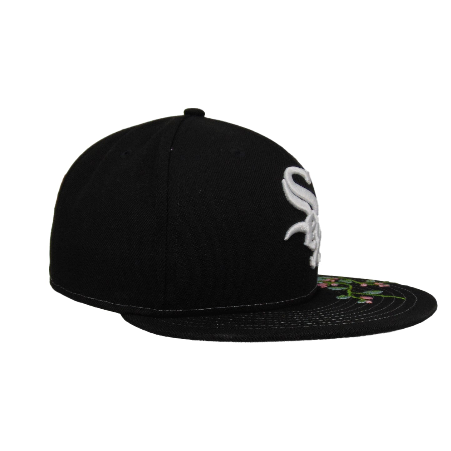 Chicago White Sox Floral New Era 59FIFTY Black Cap