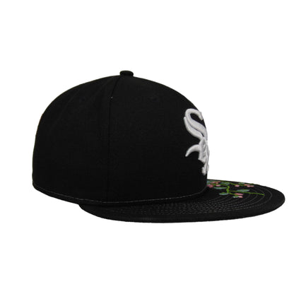 Chicago White Sox Floral New Era 59FIFTY Black Cap