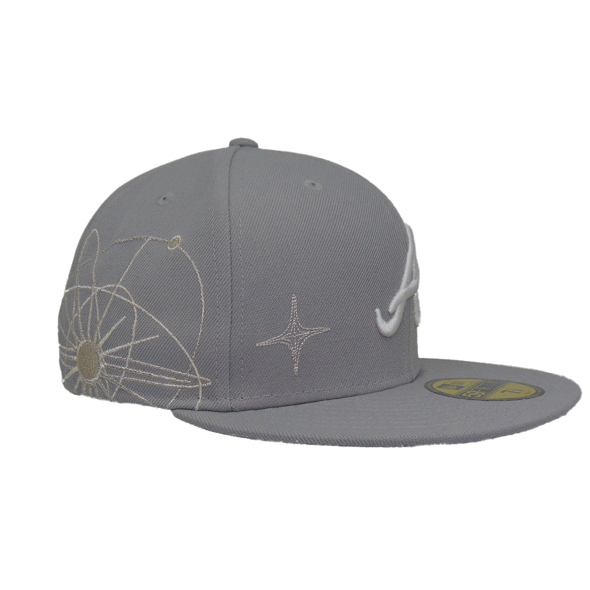 Atlanta Braves Zodiac New Era 59FIFTY Cap Grey – JustFitteds