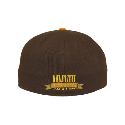JustFitteds Heritage Collection Crossed Bats 59FIFTY New Era Cap Padres brown
chrome
yellow Back View