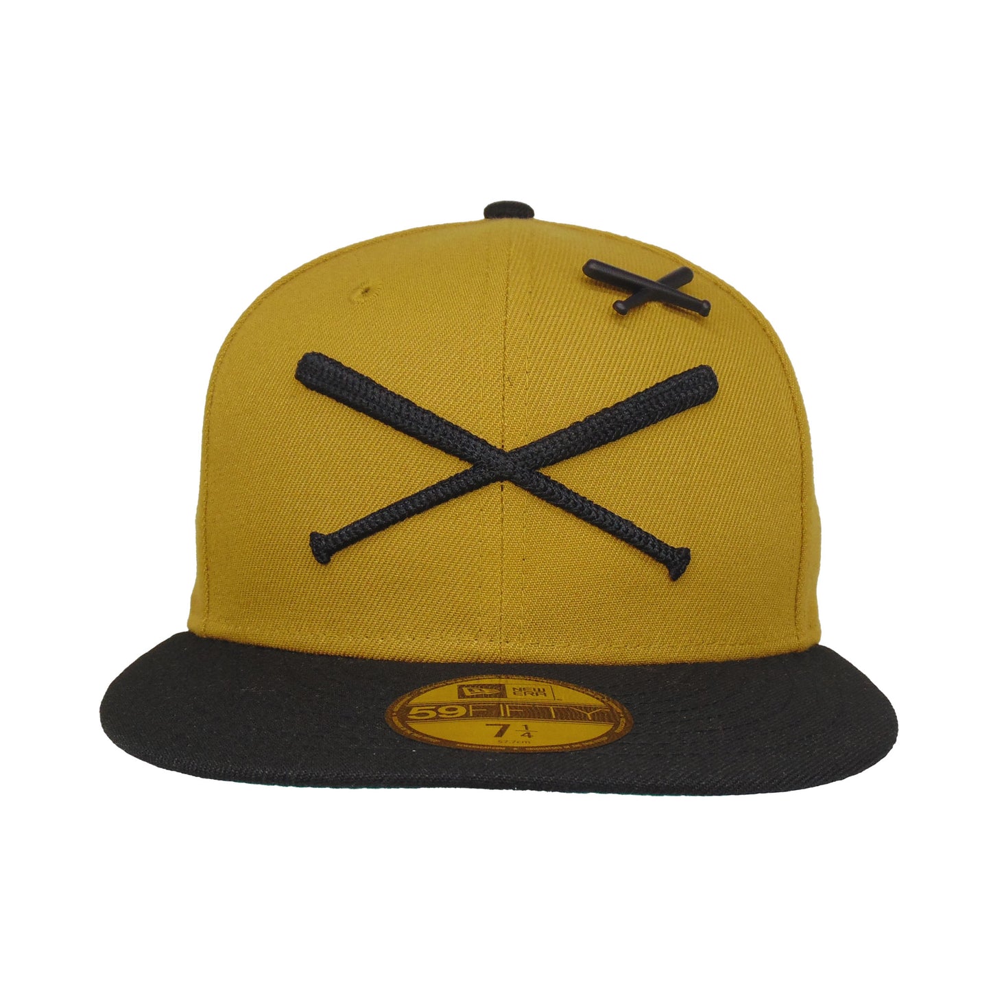 JustFitteds Heritage Collection Crossed Bats 59FIFTY New Era Cap Old Gold