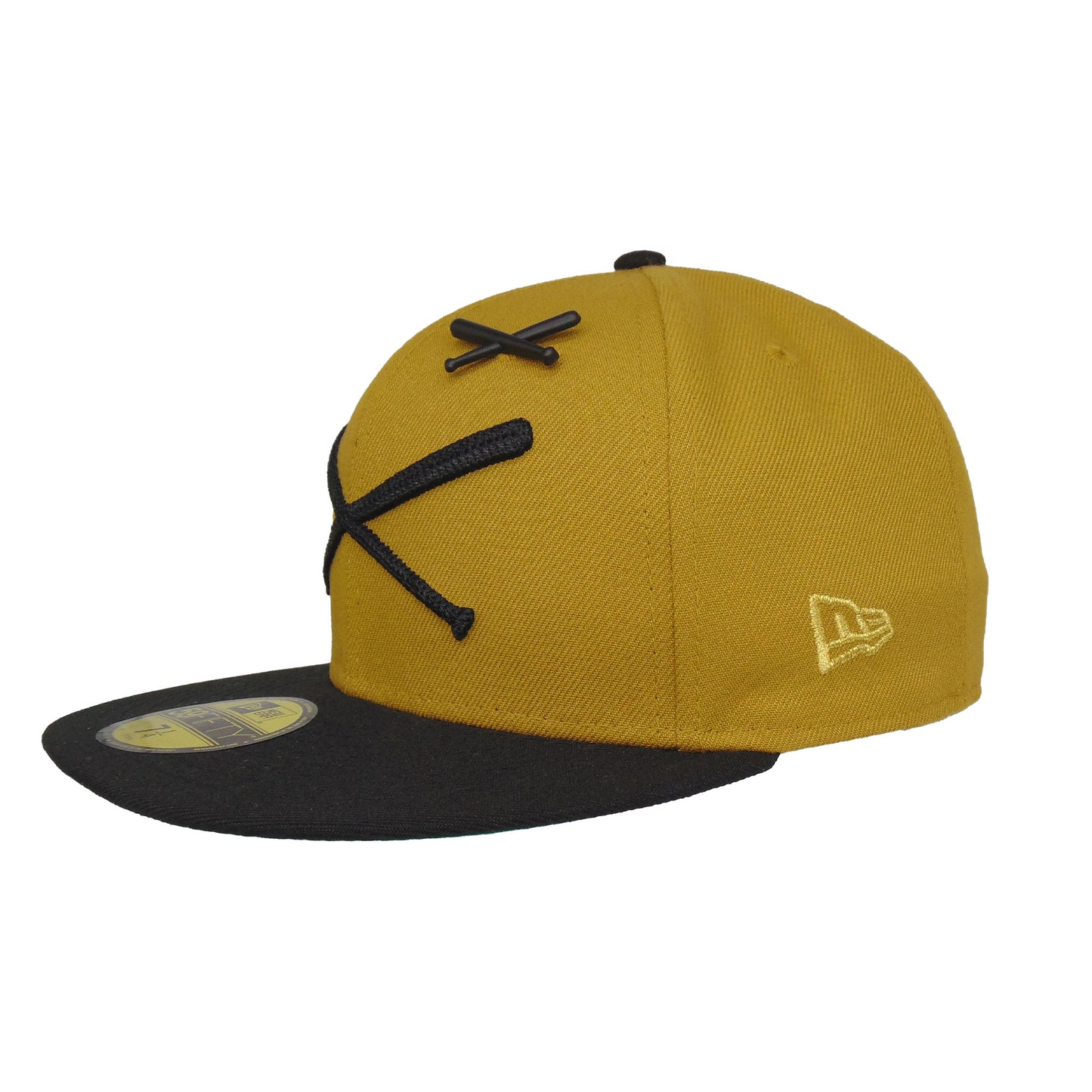 JustFitteds Heritage Collection Crossed Bats 59FIFTY New Era Cap Old Gold