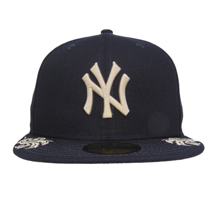 New York Yankees Custom 59FIFTY New Era Cap Script Navy