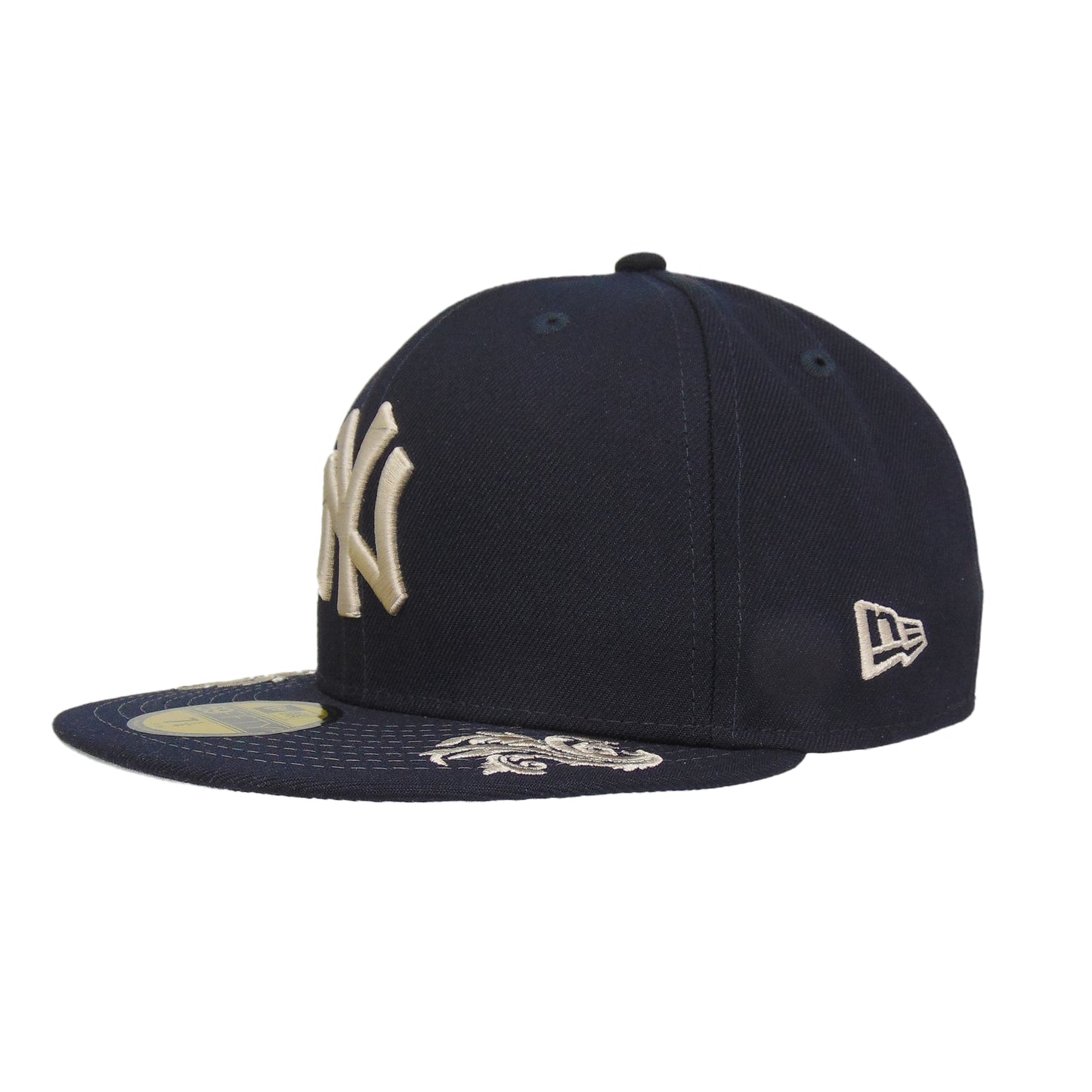 New York Yankees Custom 59FIFTY New Era Cap Script Navy