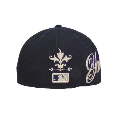 New York Yankees Custom 59FIFTY New Era Cap Script Navy