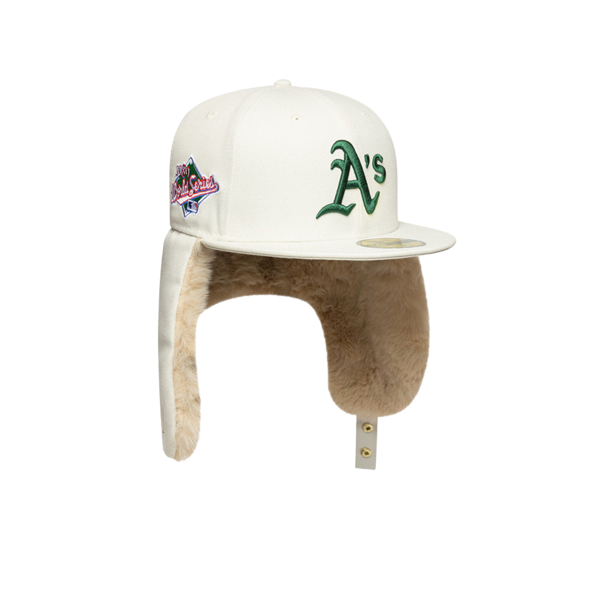 Oakland Athletics 59FIFTY New Era Dog Ear Cap Ivory WS1989