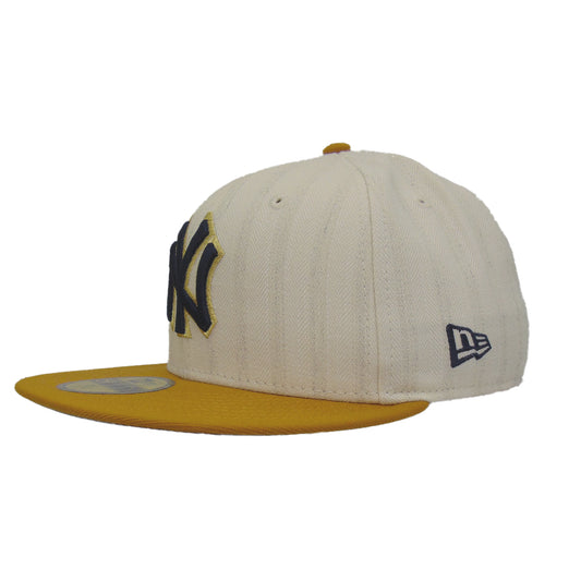 New York Yankees 5950 Day New Era 59FIFTY Cap Chrome Wheat