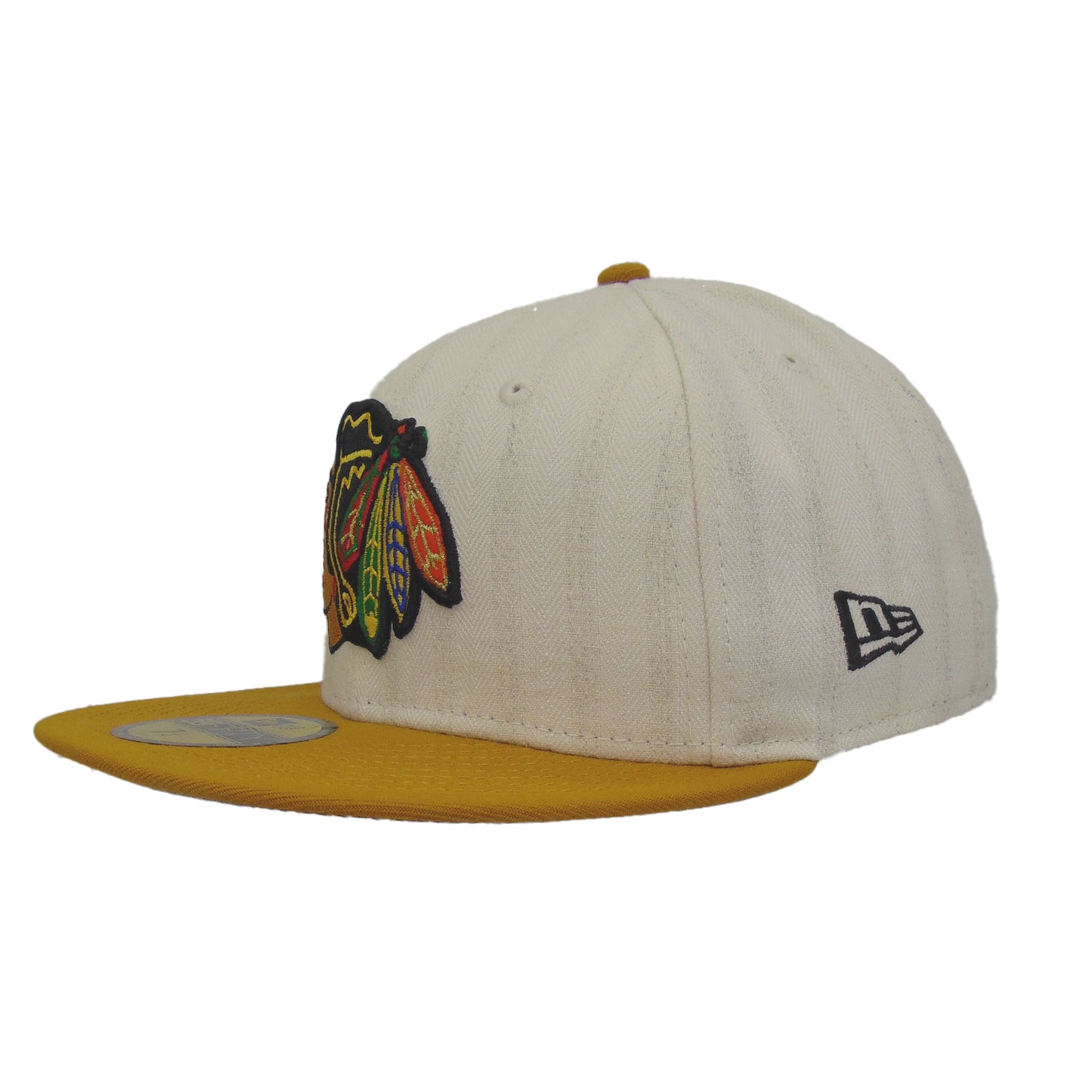 Chicago Blackhawks 5950 Day New Era 59FIFTY Cap Chrome Wheat