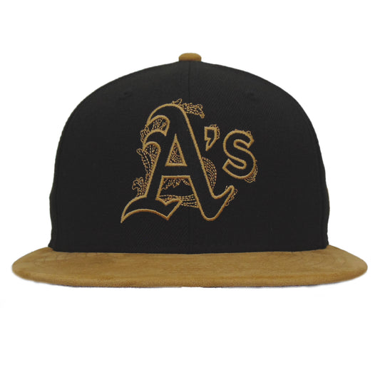 Oakland Athletics 5950 Day New Era 59FIFTY Cap Black Wheat